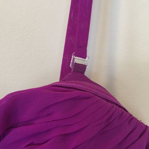 Ralph Lauren evening Fuchsia Strap Maxi Dress Sz 8 - Picture 8 of 14